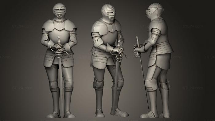 Miscellaneous figurines and statues (Knight Armor, STKR_0244) 3D models for cnc